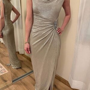 Elegant Gold Evening Gown